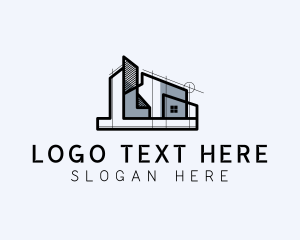 Engineering - House Structure Architecture logo design