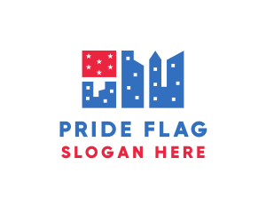 Flag - American Flag City logo design