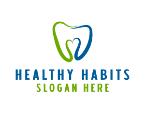 Dental Clinic Heart  logo design