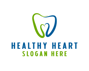 Dental Clinic Heart  logo design