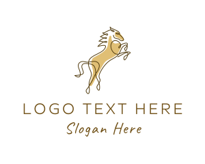 Horse - Brown Wild Horse logo design