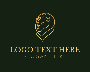 Expensive - Gold Lion Brand logo design