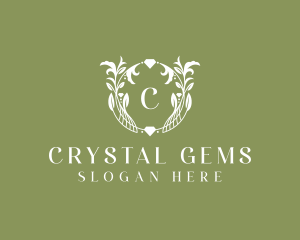 Floral Diamond Jewelry Boutique logo design