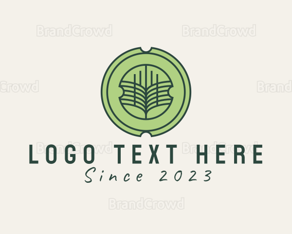 Farming Botanical Badge Logo