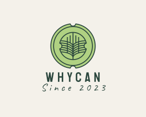 Produce - Farming Botanical Badge logo design