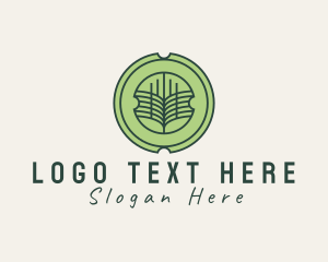 Farming Botanical Badge Logo