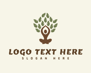 Human - Spiritual Yoga Tree logo design