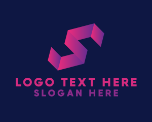 Coding - 3D Maze Letter S logo design