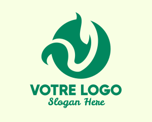 Green Natural Plant  Logo