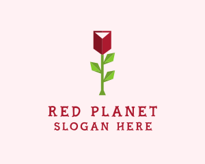 Red Rose Flower logo design