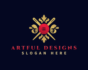 Decorative Sewing Button logo design