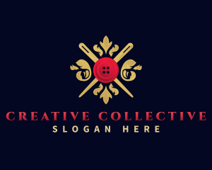 Decorative Sewing Button logo design