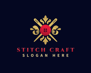 Sewing - Decorative Sewing Button logo design