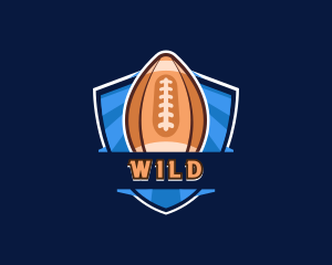 Ball - Football Athlete Varsity logo design