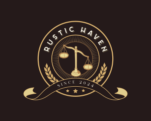 Legal Justice Scale logo design