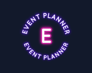 Flourescent - Neon Nightlife Glow logo design
