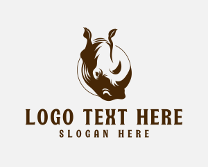 Fauna - Wildlife Rhinoceros Horn logo design