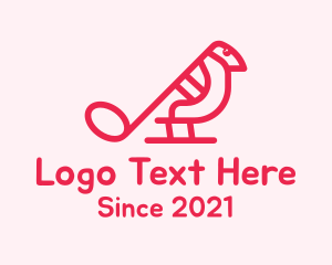 Song - Pink Music Bird logo design