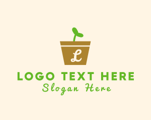 Sustainability - Sapling Seed Pot logo design