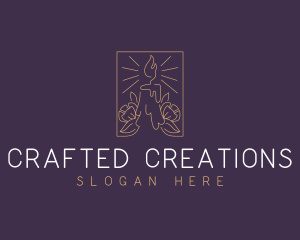 Handmade - Handmade Floral Candle logo design