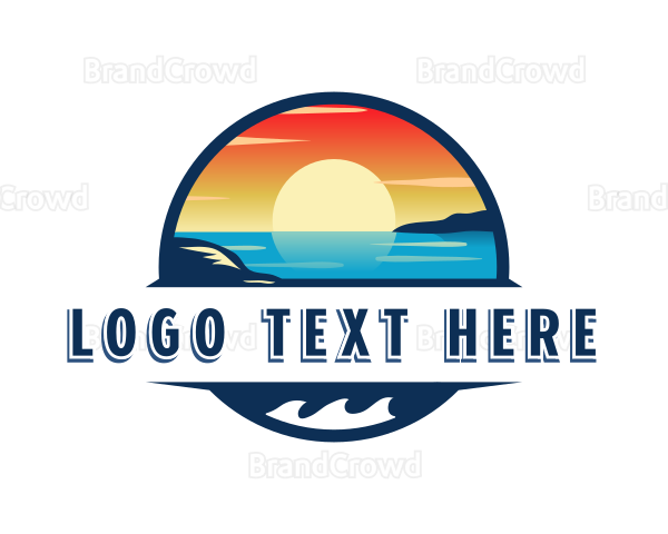 Beach Tropical Adventure Logo