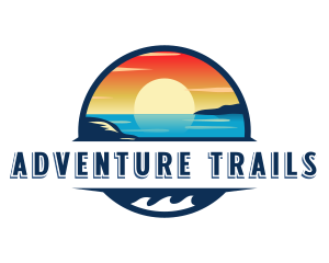 Beach Tropical Adventure logo design