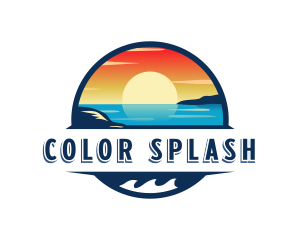 Beach Tropical Adventure logo design