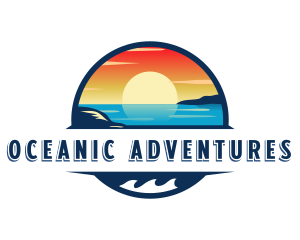 Beach Tropical Adventure logo design