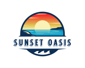 Beach Tropical Adventure logo design