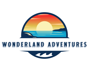 Beach Tropical Adventure logo design