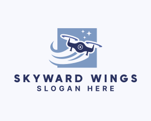 Flying - Flying Aerial Drone logo design