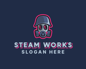 Steampunk - Gas Mask Gaming logo design