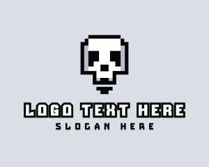 Pixelated - Arcade Skull Pixelated logo design