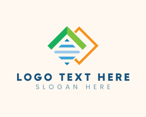 Textiles - Geometric Mountain Tile logo design