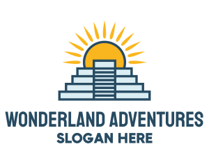 Wonders - Chichen Itza Landmark logo design
