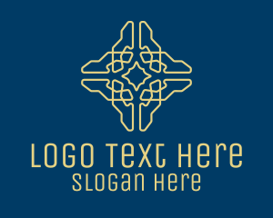 Holy Spirit - Geometric Cross Pattern logo design