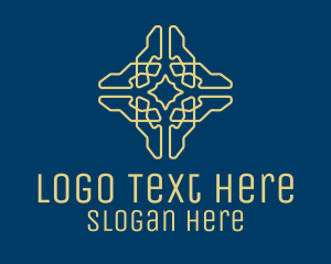 Geometric Cross Pattern  Logo