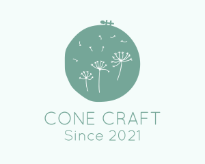 Dandelion Flower Embroidery  logo design