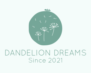 Dandelion - Dandelion Flower Embroidery logo design