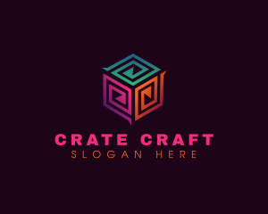 Crate - Cube Tech Consultant logo design