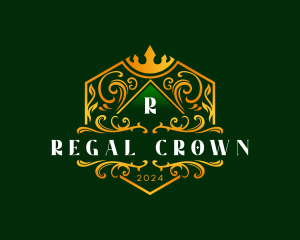 Regal Crown Shield logo design