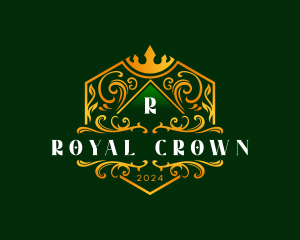 Regal Crown Shield logo design