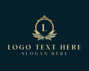 Expensive - Stylish Decorative Leaf logo design