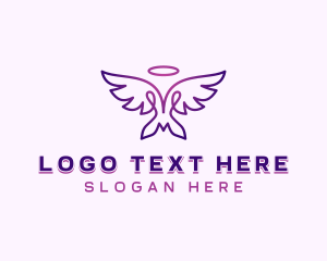 Cherubim - Spiritual Heavenly Wings logo design