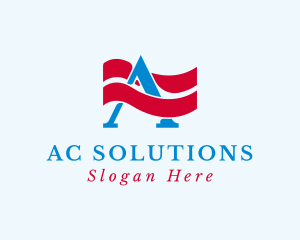 American Logistics Letter A logo design