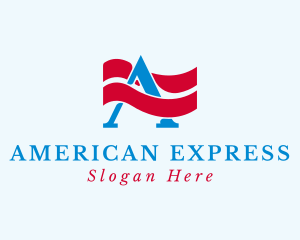 American Logistics Letter A logo design