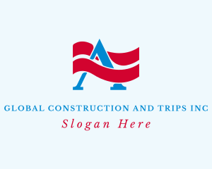 Trip - American Logistics Letter A logo design