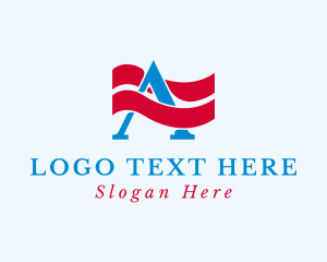 Country - American Logistics Letter A logo design