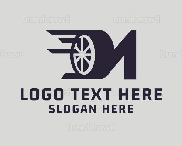 Race Car Tire Letter N Logo