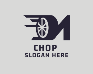 Moving Company - Race Car Tire Letter N logo design